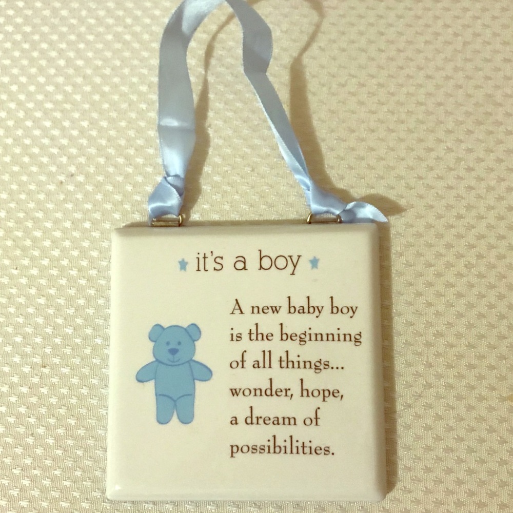 Baby boy plaque